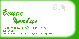 bence markus business card